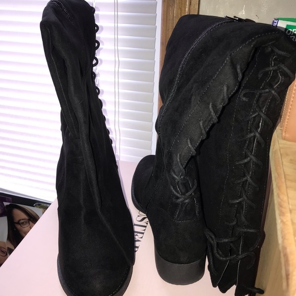 JustFab Shoes - Black thigh high boots